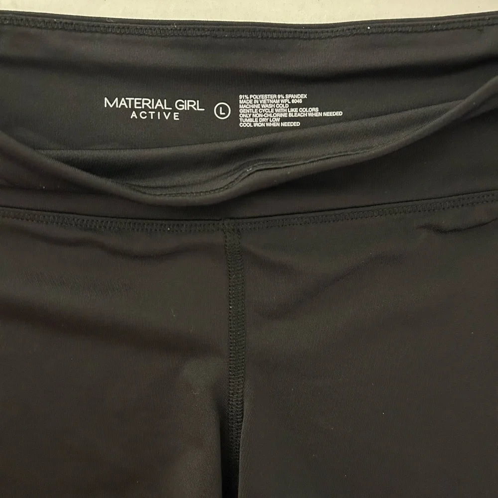 Material Girl Active Black Jr. shorts size large.